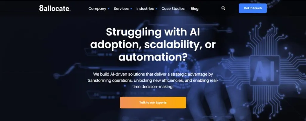 AI consulting 8allocate 1024x406 - TOP AI Consulting Companies for Business Innovation in 2025